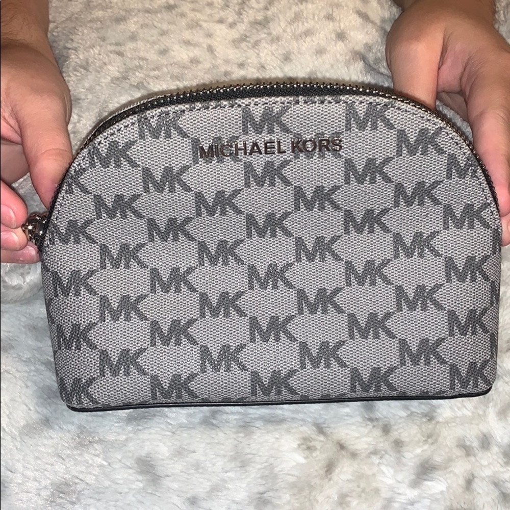 Small Gray Michael Kors Makeup Bag